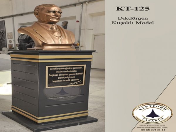 KT-125 HAZIR KAİDELİ ATATÜRK BÜSTÜ ALTIN YALDIZ KUŞAKLI DİKDÖRTGEN MODEL daha fazlası için tıklayınız